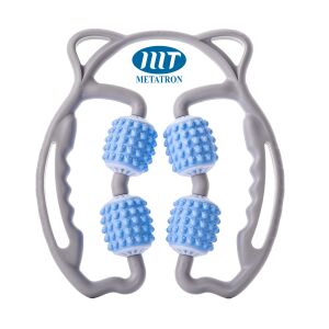 Urządzenie do masażu mięśni w kształcie litery U z miękkimi silikonowymi rolkami do ramion, szyi, bioder, nóg - METATRON Massage Roller 139346721 - Masażer