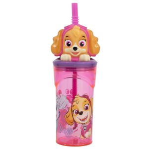 Nickelodeon Paw Patrol Skye 3D Pohár so slamkou, 360 ml, Bez BPA - Detské hrnčeky, poháre