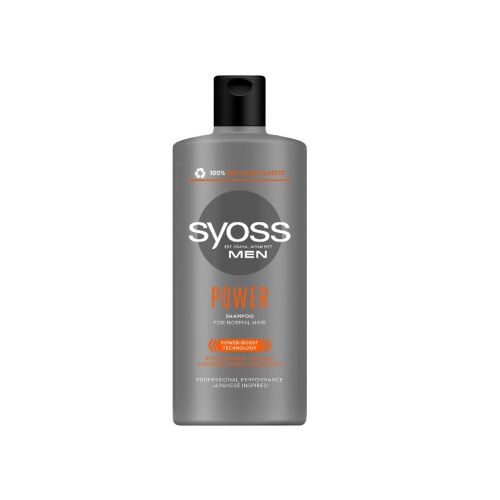Pánsky šampón Syoss Men Power, pre normálne vlasy, kofeínové zloženie, 440 ml