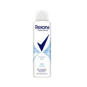 Rexona Cotton Dry Антиперспирант Дезодорант Спрей, 150ml, 48-часова защита - Шампоан