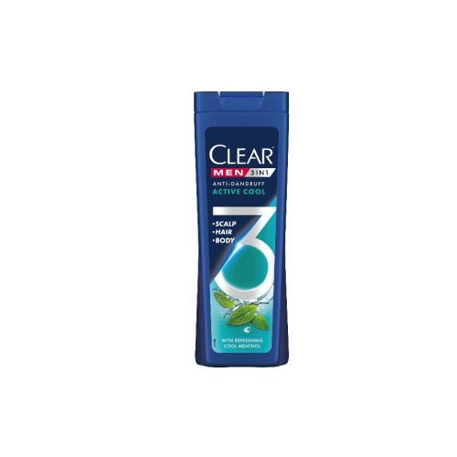 Clear Men Active Cool 3w1 Szampon przeciwłupieżowy, odżywka i żel pod prysznic