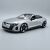 Audi GT RS e-tron 2022 1:18 méretarányú modell autó Burago-tól, ezüst színben, elülső nézet