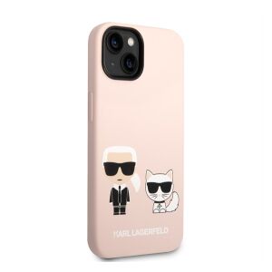 Karl Lagerfeld - Karl & Choupette - iPhone 14 MagSafe Tok - Halvány Rózsaszín