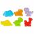 Zestaw 6 kolorowych form do piasku w kształcie zwierząt