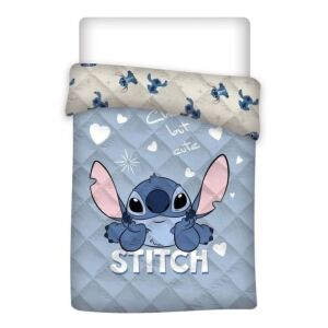 Disney Lilo & Stitch gesteppte Tagesdecke 140x200cm, Stitch Decke - Bettwäsche - Jugend und Erwachsene