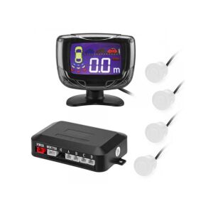 A Professional L666 színes LCD kijelzős tolatóradar, tolató radar, PDC, tolatást segítő, parkolósegéd FEHÉR szenzorral 137627010 - Tolatóradar