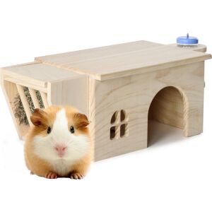 Navaris 3 az 1-ben hörcsögház ventilátortartóval és vizes palackkal, világosbarna, NAV000025YU001C