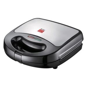 Digi 0.1 750W szendvicssütő, fekete és ezüst színben, ferde nézetből - Szendvicssütő