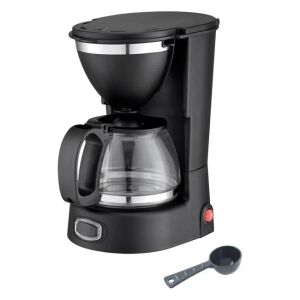 Cafeaua neagră cu accente din oțel inoxidabil, 650W, capacitate 750ml, cu lingură de măsurare - Aparat de cafea cu filtru