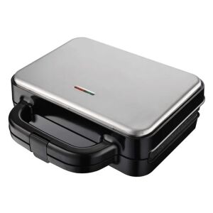 Fekete-ezüst rozsdamentes acél szendvicskészítő, 1000W - Szendvicssütő