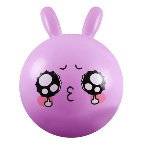 Bo ugráló labda fogantyúval, 3 éves kortól, PVC, 45 cm, rózsaszínű