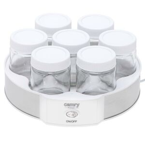 Mașină de făcut iaurt Camry CR 4519 cu 7 borcane de sticlă, alb și argintiu - Bucătărie & Servirea mesei
