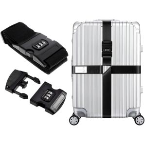 Bőrönd biztonsági öv jelszavas védelemmel, fekete, polipropilén nylon, 200 cm 123136218 - Bőrönd kiegészítő