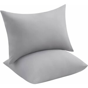 Set de 2 huse pentru perna Lifewit, microfibra, gri, 50 x 80 cm 123137055 - Fețe de pernă