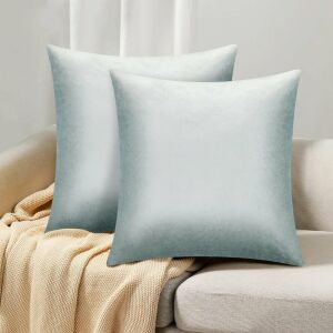 Hoomil - Fețe de Pernă Catifea Argintiu - 45x45 cm - Set 2 123137127 - Lenjerie de pat