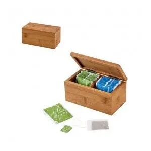 Bambus tea doboz 2 rekesszel és mágneses zárással