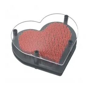 Dekoratív szív, háromdimenziós nyomtatási minta, szív forma, piros, egyszerű minta, 15 x 13 cm