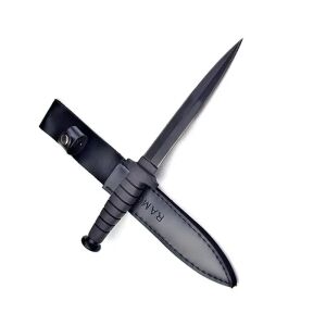 Cuțit Rambo VI First Blood Double Action cu teacă de piele - Cuțite de vânătoare și de supraviețuire