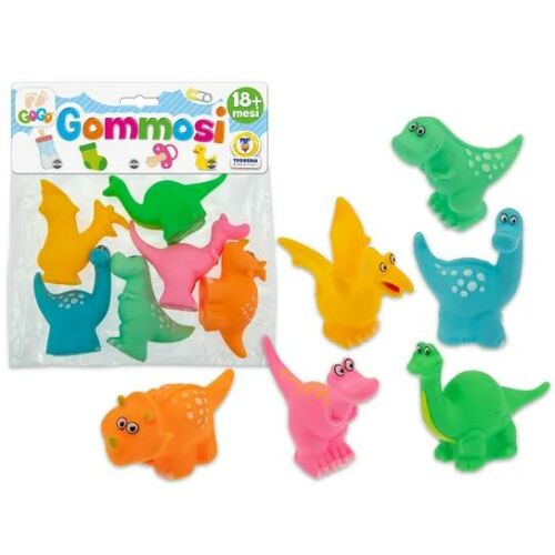 GoGo Gommosi dinoszaurusz bébi csipogó játékok, gumi fürdőjátékok kisgyermekeknek