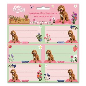 Ars Una füzetcímke 3x6 db-os - Cuki állatok - Doggie 123144751 - Ars Una