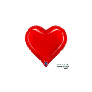 46 cm-es piros szív fólia lufi