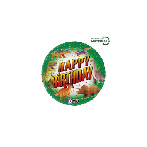 46 cm-es dinoszauruszos Happy Birthday fólia lufi 123144831