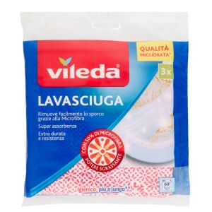 Vileda dishcloth 50% microfibre 3db 123135001