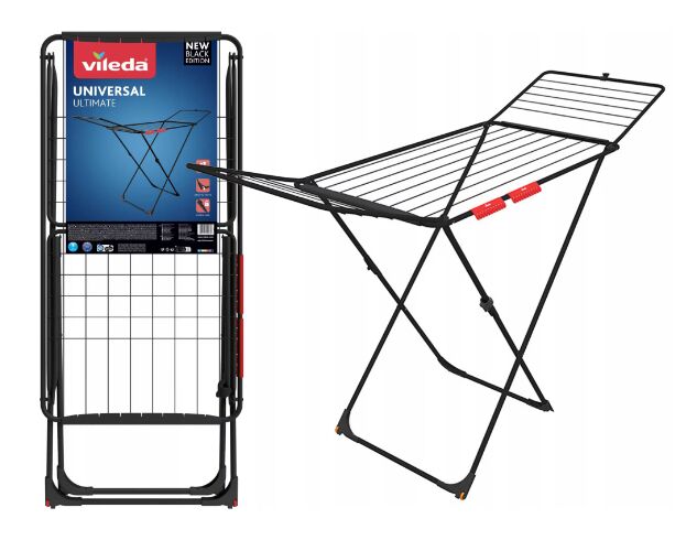 E-shop Vileda Universal Ultimate X-foot Sušič bielizne 18m - čierna