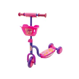 Rosa Roller mit Korb für Kinder - Elektrofahrzeug, Dreiräder, Laufräder und Kinder-Roller