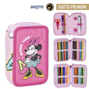 Disney Minnie egér 3 emeletes töltött tolltartó Giotto Premium kellékekkel - Cerdá