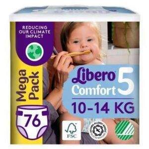 Libero Comfort 5-ös méretű pelenkák, 76 darabos mega csomag 10-14 kg-os babáknak - Libero Pelenka