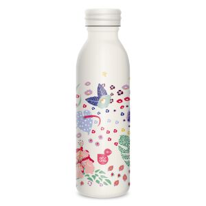 Kulacs duplafalú ARS UNA fém BPA-mentes 600 ml Cream Hibiscus