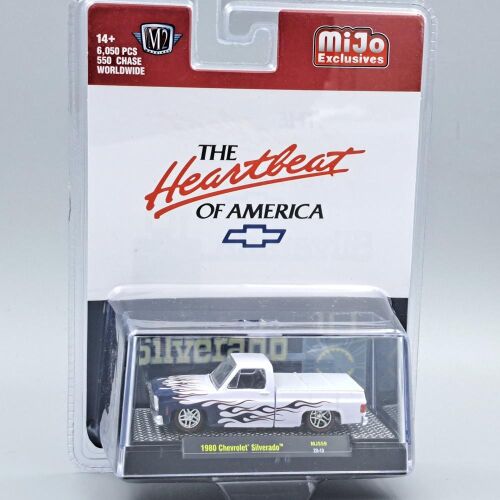 M2 Machines 1980 Chevrolet Silverado 1:64 Méretarányú Fém Modell Teherautó Csomagolásban - Játék