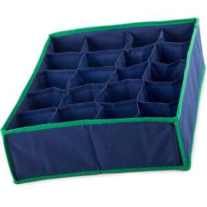 Navy blue drawer organizer with 20 compartments for socks and underwear - Verk Group Closet organizer