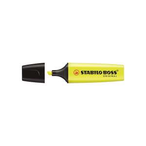 Stabilo Boss Original szövegkiemelő, sárga, vágott hegyű, 2-5 mm vonalvastagság - STABILO