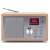 GoGEN DAB620BTCS DAB+ és FM rádió Bluetooth-al, fa dizájn, elülső nézet