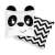 Ricokids cort indian cu ghirlandă și felinar - Panda #black-and-white 41233334}