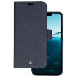 dbramante1928 New York tmavomodré kožené puzdro na iPhone 14 Pro - Puzdrá na telefóny