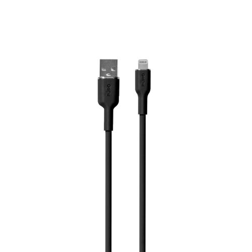 Puro Soft USB-A - Lightning kábel 150cm - fekete