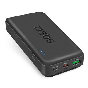 SBS TTBB20000PD20K powerbank 1xUSB-A és 1xUSB-C csatlakozással 20000mAh 20W PD - fekete