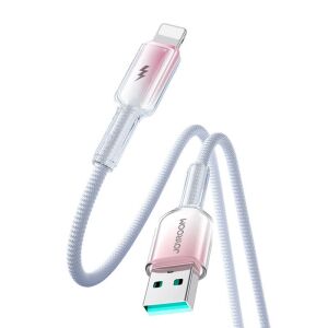 Szögletes nézet a Joyroom S-A42 Fehér USB-A - Lightning Kábelről - Lightning kábel