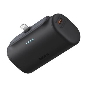Schräge Ansicht des Baseus Compact 5000mAh Power Bank mit Lightning Anschluss - Baseus
