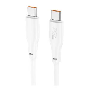 HOCO X93 Fehér USB-C - USB-C kábel, 100W PD gyorstöltés - Adatkábel