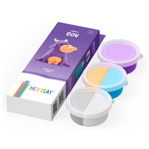 Hey Clay Tehén Gyurma Készlet gyurma tégelyekkel