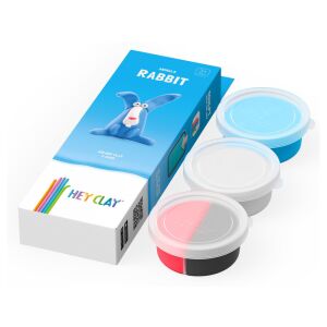 Hey Clay Nyúl Állat Figura Gyurma Konténerekkel - Hey Clay