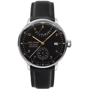 Iron Annie 100 Jahre Bauhaus férfi karóra fekete bőr szíjjal - Férfiaknak
