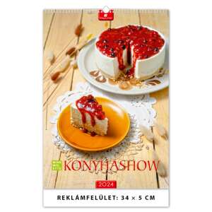 Konyhashow 2024 wall calendar with a cheesecake on the cover - Dayliner