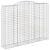 vidaXL 15 db íves horganyzott vas gabion kosár 300x50x220/240 cm 135825286