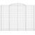 vidaXL 15 db íves horganyzott vas gabion kosár 300x50x220/240 cm 135825286