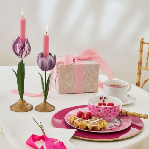 Set mit 2 Metallständern, Pip Studio, Tulpen 21 und 26 cm, Lila, Others Kollektion 135911388